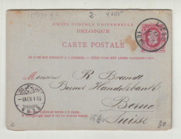 Belgium Postal Stationery Postcard With Reply Posted 1883 B240615 - Antwoord-betaald Briefkaarten
