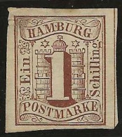 Hamburg    .  Michel .  2 (2 Scans)    .   1859    .     (*)   .    Ungebraucht Ohne Gummi - Hambourg