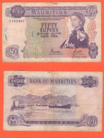 Mauritius 50 Rupees 1973 / 1982 Young Elizabeth Isole Maurizio - Mauritius