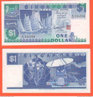 Singapore 1 $ Dollaro 1987 Dollar Singapura Singapour - Singapour