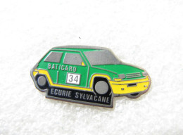 RARE  PIN'S  RENAULT  5  GT TURBO   ECURIE  SYLVACANE  BATICARO - Renault