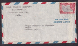 CURACAO. 1955/oranjestad,  AirMial Envelope Via Luchtpost/single Franking. - Curazao, Antillas Holandesas, Aruba