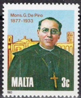ZAYIX Malta 633 MNH Monsignor Giuseppe De Piro Missionary St. Paul  080122S18 - Malta (...-1964)