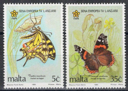 ZAYIX Malta 823, 824 MNH Butterflies Insects  080122S33 - Malta (...-1964)