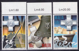 ZAYIX Malta 799-801 MNH George Cross Royal Malta Artillery  080122S31 - Malta (...-1964)