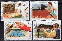 ZAYIX Malta 892-895 MNH Summer Olympics Sports Swimming Shooting  080122S42 - Malta (...-1964)