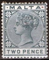 ZAYIX Malta 10 HR 2p Gray Queen Victoria Royalty  080522S06 - Malta (...-1964)