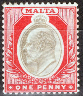 ZAYIX Malta 22 MH 1p Car & Black King Edward VII Royalty   080522S16 - Malta (...-1964)