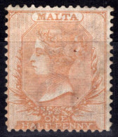 ZAYIX -Malta Used 3e 1/2p Dull Orange Royalty Queen Victoria   080522S01 - Malta (...-1964)