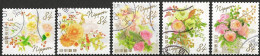 Japan 2021 - Mi 11053/57 - YT 10674/78 ( Flowers ) Complete Set - Used Stamps