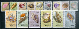 KENYA - Y&T 34** à 48** (Coquillages) (série Complète) - Kenia (1963-...)