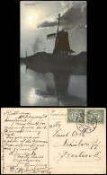 Postkaart Zaandam Windmühlen Stimmungsbild Photochromie 1913 - Zaandam