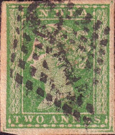 British India 1854 QV 2a Two Anna Litho/ Lithograph Stamp 4 Margins As Per Scan - Other & Unclassified