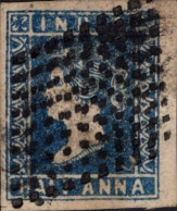 British India 1854 QV 1/2a Half Anna Litho/ Lithograph 4 Margins Stamp As Per Scan - Other & Unclassified