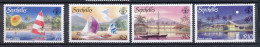 SEYCHELLES 1988 - TOURISTIC SET - WATER SPORTS/SPEEDBOAT AND YACHTS/YACHT AT ANCHOR/HOTEL                          Hk175 - Seychelles (1976-...)