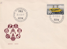 Sonderbrief  "IMA Motiv Briefmarken Ausstellung Bern"        1953 - Covers & Documents