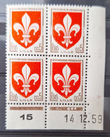 France 1960 N°1230 En Bloc De 4  14/12/59  ** TB - 1960-1969