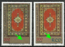 Turkey; 1974 RCD 200 K. ERROR "Missing Print" - Ongebruikt