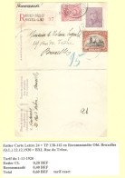 Entier C.L. 24 +TP 138-142 En Recommandé Obl. BXL Q.L. 22/12/1920 > E/V - Storia Postale