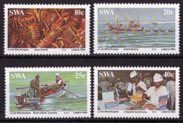 ZAYIX South West Africa SWA 516-519 MNH Lobster Industry Dinghies 092022S72 - Südwestafrika (1923-1990)