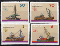 ZAYIX Macau Macao 518-521 MNH Cargo Boats Ships Transportation 092022S159 - Otros & Sin Clasificación