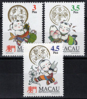 ZAYIX Macau Macao 748-750 MNH Fortune Symbols Child Flowers Fruit 092022S172M - Otros & Sin Clasificación