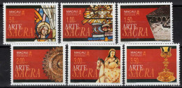 ZAYIX Macau Macao 751-756 MNH Religious Art Stained Glass Chalice 092022S173M - Otros & Sin Clasificación