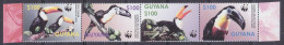 2003 Guyana 7626-7629strip WWF - Birds 4,80 € - Ungebraucht