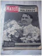 Paris Match 307 2/55 BINET MALENKOV CLOUZOT VERA CHINE - Allgemeine Literatur