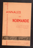 ANNALES DE NORMANDIE 1952 Iles Anglo-normandes Barentin Coutances Le Varou - Normandie