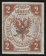 Lübeck    .  Michel   .  3 (2 Scans)          .   1859  .   (*)     .    Ungebraucht Ohne Gummi - Luebeck