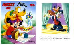 14 Cartons Calendrier 1995 Walt Disney MICKEY & CO  Donald Pluto Dingo Minnie Dans Sa Boite Plastique Présentoir - Autres & Non Classés