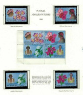 ZAYIX 1989 Micronesia MNH 72-75 Floral Hairstyles / Flowers / Costumes 021322S05 - Mikronesien