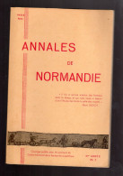 ANNALES DE NORMANDIE 1953 Toponymie Calvados Femme Viking Maure Maupassant - Normandie