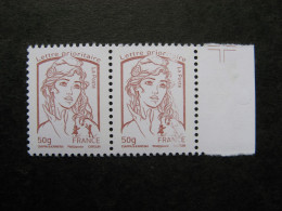 TTB N° 4711, Impression Défectueuse ( Bande Blanchâtre à Droite) , Tenant à Normal, Neuf XX . - Unused Stamps