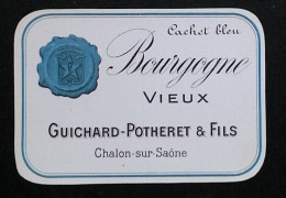 étiquette, Vin, Bourgogne, Cachet Bleu, Guichard-Potheret & Fils, Chalon Sur Saône - Bourgogne