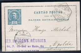 Portugal, 1908, For Apolda - Storia Postale