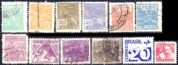 212 Brazil Collection 12 Timbres (BRE-129) - Collections, Lots & Series