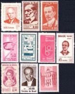 212 Brazil 10 Timbres 1960-75 MLH * Neuf CH Legere (BRE-122) - Collections, Lots & Series