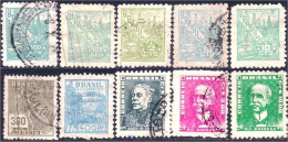 212 Brazil Collection 10 Timbres (BRE-125) - Collections, Lots & Series