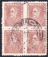 212 Brazil 1.00 In Block Of 4 Stamps (BRE-76) - Usados