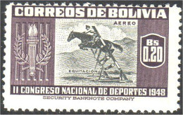 206 Bolivie Horse Cheval Equitation MNH ** Neuf SC (BOL-60) - Salto