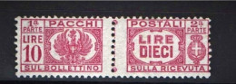 LUOGOTENENZA 1946 PACCHI POSTALI 10 LIRE ** MNH - Postal Parcels