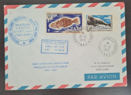 TAAF,  Timbres Numéros 35 Et 58 ( Cote 13,30€) Oblitérés De Terre Adélie Le 21/6/1976. - Covers & Documents