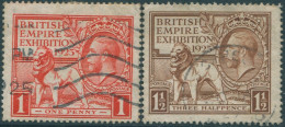Great Britain 1925 SG432-433 Exhibition Set KGV FU (amd) - Sin Clasificación