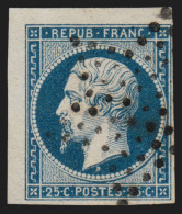 N°10, Coin De Feuille, Présidence 25c Bleu, Oblitéré étoile De Paris - SUPERBE - 1852 Louis-Napoleon