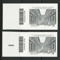 ● 2019 ITALIA  ֍ 250° Gallerie Degli Uffizi  Firenze ● 2 Valori Con Codice A Barre ️● - Códigos De Barras