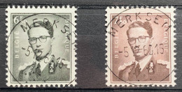 België, 1958, Nr 1069A+1070, Gestempeld MERKSEM, OBP 34.5€ - 1953-1972 Bril
