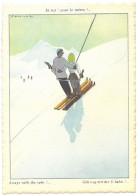 CPSM Illustrateur SAMIVEL - Et Zut ! Pour Le Métro ! Always With The Tube ! - Ed. JANSOL - ( Ski ) - Samivel