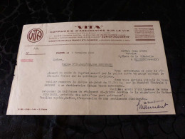 F-348 , Compagnie D'assurances Sur La Vie VITA,  Paris, Novembre 1946 - Bank En Verzekering